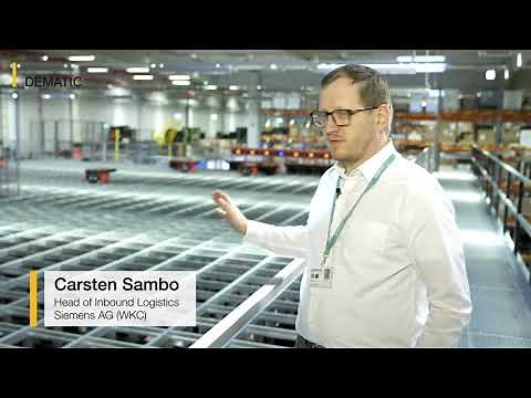 Siemens improves picking performance by 150% with AutoStore™ empowered by Dematic - YouTube