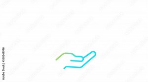 Animated free gift gradient ui icon. Present for customer. Seamless loop HD video with alpha channel on transparent background. Line color user interface symbol motion graphic animation