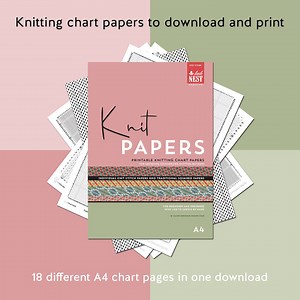 Printable Knitting Graph Chart Stitch Papers A4 and Letter Knit Paper PDF Instant Download - Etsy