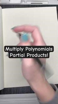 Multiply Polynomials using Partial Products. #algebra #maths