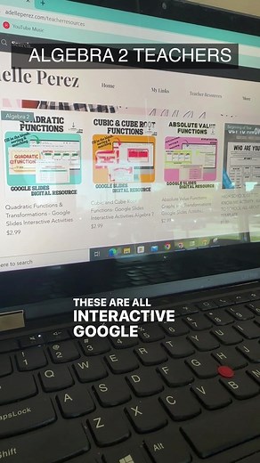 Interactive Google Slides for Quadratic Functions