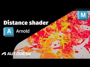 Arnold Tutorial - How to use the distance shader to create a paint mixture effect in MtoA