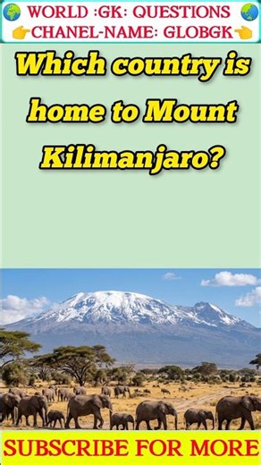 🏔️ Which Country Is Home to Mount Kilimanjaro? | Geography Quiz 🌍