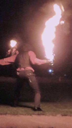 Fighting fire with fire. #duel #sword #flamingsword #fight
