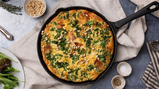 Sweet Potato And Crispy Kale Frittata Recipe - Tasting Table