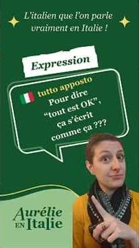 Apprendre l'italien : Comment dire "Tout est OK ?" en italien 🇮🇹➡️🇫🇷 #shortsfrance