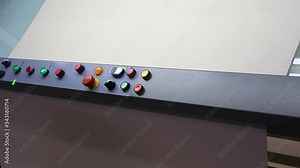 Machine for visual quality control of fabric before using it in the production of clothing