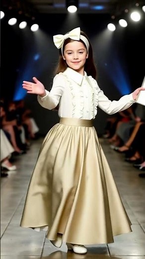 AI Mini Supermodel on Runway 🌟👠 #RunwayStar #AIKidsFashion #ModelWalk #KidsStyle