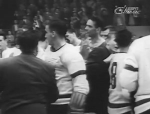 🏒On April 14, 1955 Game 7 of the Stanley Cup Finals was contested between the Montreal Canadiens, appearing in their 5th of 10 straight Finals, and the defending champion Detroit Red Wings, in the 3rd Detroit-Montreal finals series of the 1950s and the 2nd consecutive. The Red Wings won the series 4 games to 3 for back-to-back Stanley Cup titles, their 4th in 6 seasons and 7th overall. Detroit would not win the Stanley Cup again until 1997. Alex Delvecchio, who lost his job at center mid-season
