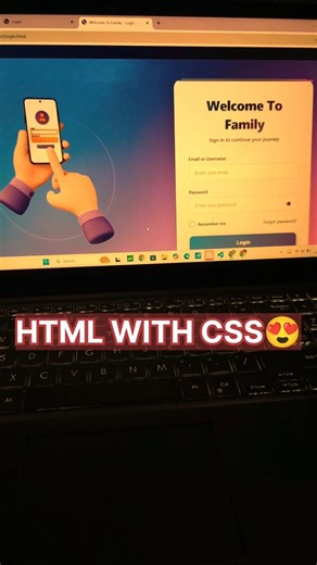 Login Form🔒| HTML CSS JS✨ #webdevelopment #coding #htmlcssjavascript