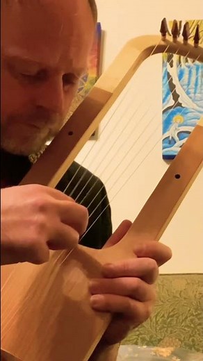 Anglo Saxon Lyre Music #music #shorts #lyre #history #anglosaxon #medieval #beowulf