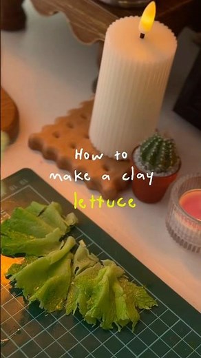 how to lettuce🥬 レタスの作り方#clay #フェイクフード #食品サンプル #art #レタス