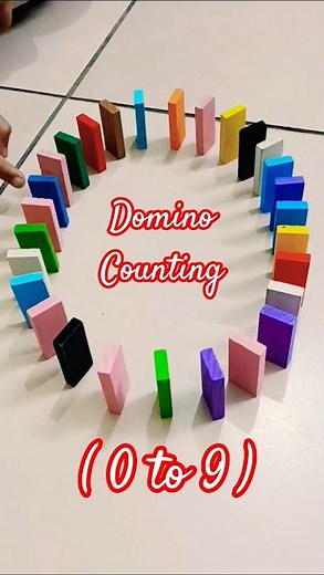 Domino Counting (0 to 9) Learn Numbers using Domino Blocks 💡 #shorts #domino #counting