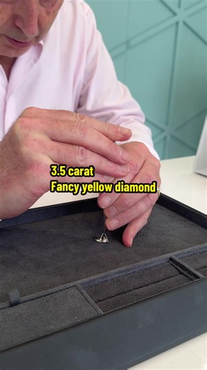 Stunning 3.5 Carat Fancy Yellow Diamond on Display