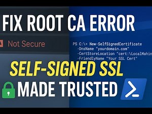 Fix Root CA Not Trusted Error | Create Self-Signed SSLDemo #windows #ssl #certificate #nginx