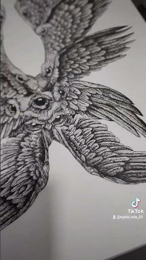 finally finished the biblically accurate angel drawing #art #drawing #drawings #draw