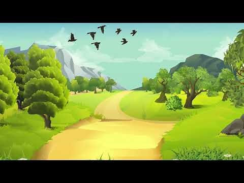 free animated cartoon village background green screen video copyright free to use