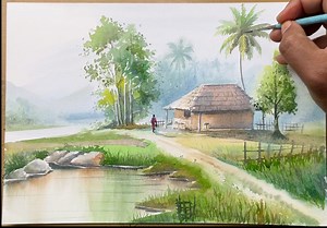 Watercolor landscape painting #watercolour #landscape #painting | Paintings