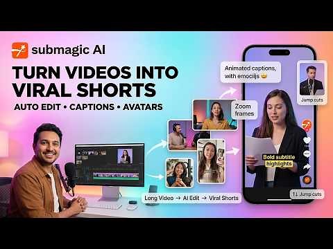 Submagic — AI Auto Edit, Magic Clips & AI Avatars: Turn Long Videos into Viral Shorts