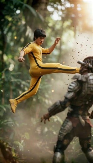 Bruce Lee vs Predator, Slow Motion #viralshort