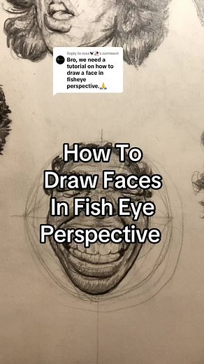 How to Draw Faces in Fish Eye Perspective Tutorial
