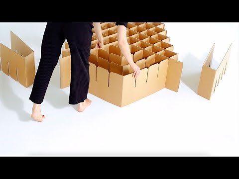 The bed 2.0 made of sustainable corrugated cardboard by ROOM IN A BOX | construction & modification