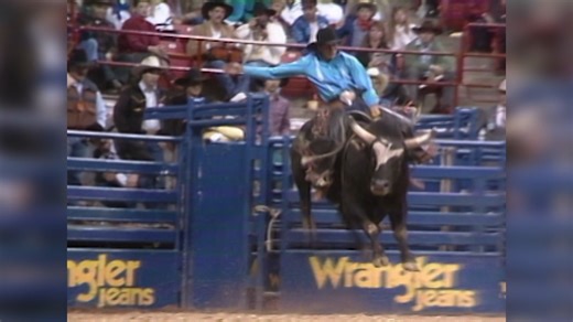 A legacy that still rides. 🏆🔥 Lane Frost — 1987 PRCA World Champion Bull Rider. #WranglerNFR #NFRChampions | Official NFR Experience