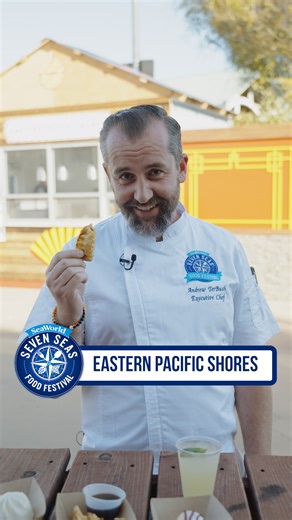 15 reactions | Seven Seas Food Festival is HERE with 30 ALL-NEW delicious, global menu items at eight festival food areas throughout the park!​ Our next Hut Highlight is Eastern Pacific Shores! Enjoy green papaya salad with shrimp, pork gyoza, a char sui bao bun, and mango mochi topped with mango chamoy! ​ ​Pass Members – you get 3 FREE Seven Seas items with the purchase of a Pass Member Exclusive Sampler! | SeaWorld San Diego | Facebook