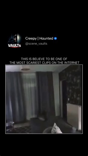 SceneVault on Instagram: "This video captures a chilling moment of unexplained activity in a home, often cited as one of the internet's scariest clips. It begins with a person filming their living area as loud, aggressive banging sounds echo through the house. The person enters the kitchen to find drawers and cabinets opening and closing on their own, as if moved by an invisible force. Terrified, they retreat back into the living room. At the very end, a dark, shadowy figure is seen peeking from