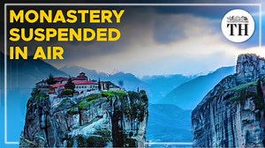 1.9K views · 63 reactions | The Monastery of the Holy Trinity is a clifftop monastery in central Greece. It is dubbed as 'the monastery suspended in air' owing to its location: on a rocky precipice at 1,300 feet high. | The Hindu | Facebook