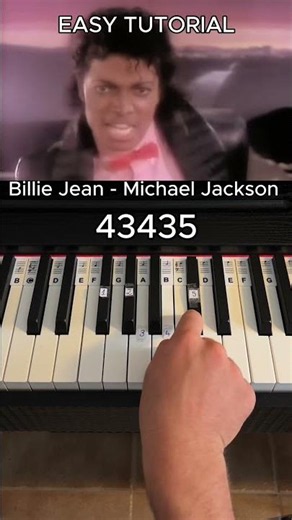 BILLIE JEAN TUTORIAL FOR BEGINNERS! #pianotutorial #piano #michaeljackson