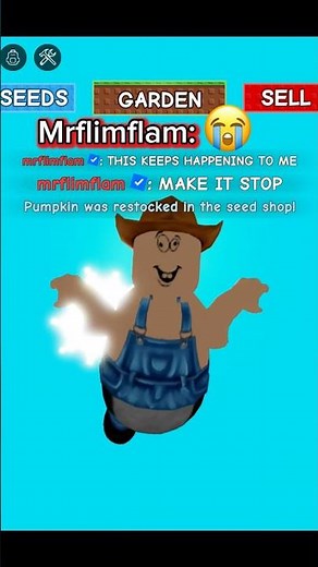 Mrflimflam in gag 😭 #gag #growagarden #roblox #fyp