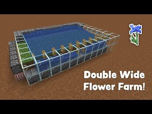 How to Build a Flower Farm (Double Wide) | Minecraft Redstone Tutorial