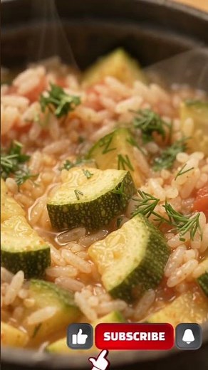 Turkish Rice & Zucchini 🇹🇷🥒 A Simple Homemade Classic! #TurkishFood #FoodShorts