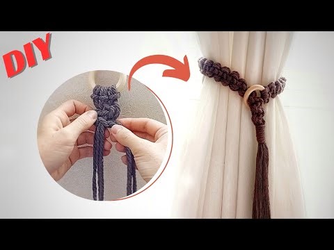 Upgrade Your Curtains👉 with a DIY Macrame Tie-Back /Chic & Simple