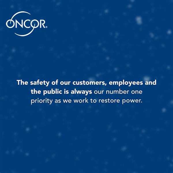 Oncor front-line teams are out & active across our service area replacing damaged equipment & making all necessary repairs to restore power as this week's Arctic cold front and sub-freezing temperatures continue to impact communities across the state. Always keep these important safety tips in mind when severe weather is predicted for your community ⬇️ | Oncor