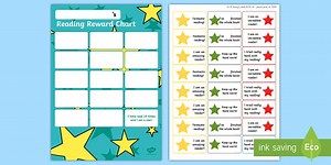 Star Stickers Reading Reward Chart