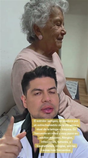 Crup o estridor laringeo, conoce el sonido en un persona mayor.