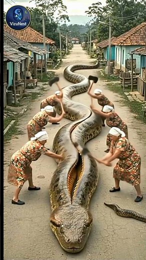 The mystery of the giant snake's belly revealed?! 🐂 | Shorts video |