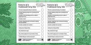 Features of a Traditional Fairy Tale Checklist