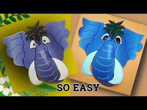Easy Elephant mask DIY | 5 minute craft | mask making | animal costume