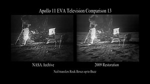 NASA Scientific Visualization Studio | Apollo 11 40th Anniversary: Partially Restored Video of Astronauts Storing Rock Samples into the LM