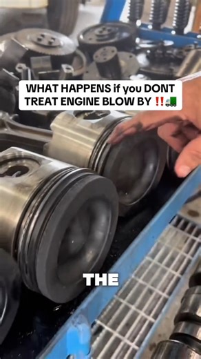 WHAT HAPPENS if you DONT TREAT ENGINE BLOW BY ‼️🚛 #dieseltrucks #semitruck #dieselmechanic #heavyhaul #owneroperator #truckingindustry #pdi | Big Shop Diesel Services