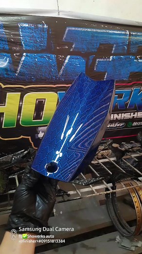 Hydrographic Carbon Hydrodip in Candy Blue | Hydrographics Tutorial