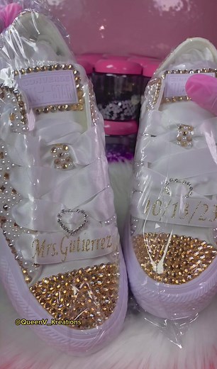 Bling Wedding Sneakers for the Bride | Queen V Kreations