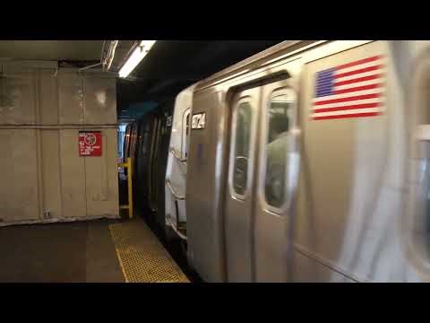 R160B Alstom N Train Wrong-Railing Into Queensboro Plaza