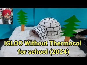 HOW TO MAKE IGLOO MODEL || IGLOO making WITH cardboard || IGLOO model without thermocol