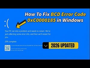 How To Fix BCD Error Code 0xC0000185 in Windows