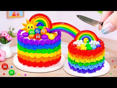 Amazing Magical Rainbow Chocolate Cake Decorating ✨ Satisfying Mini Rainbow Chocolate Cake ASMR