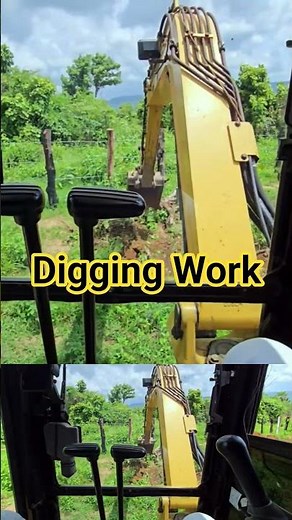 Mini excavator Digging work